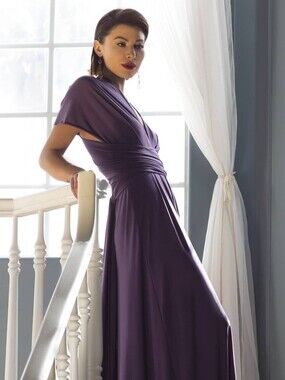 Von Vonni Convertible Infinity Dress One Size Lilac Purple Maxi EUC